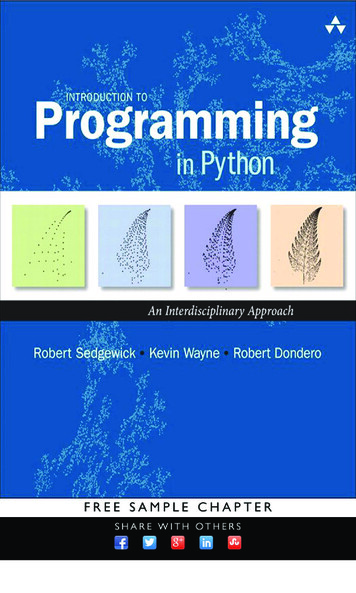Introduction To Programming In Python: An .