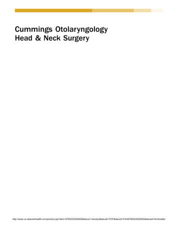 Cummings Otolaryngology Head & Neck Surgery