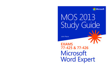MOS: Word Expert MOS 2013