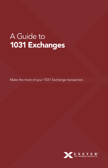 A Uide To 1031 Exchanges