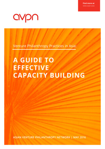 A GUIDE TO EFFECTIVE CAPACITY BUILDING - Deshpande Foundation