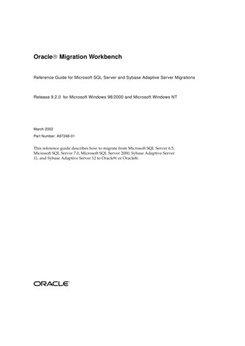 Oracle Migration Workbench