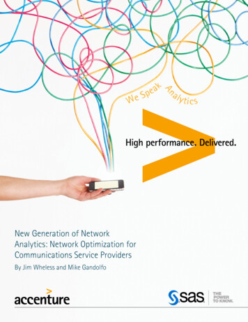 New Generation Of Network Analytics: Network Optimization For . - SAS