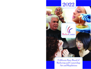 California State Board Of Barbering And Cosmetology Act And Regulations