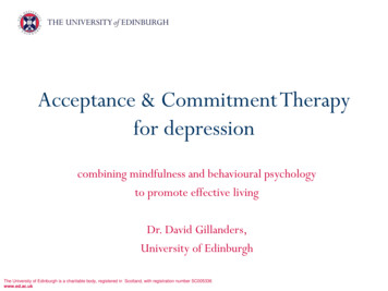 Acceptance & Commitment Therapy For Depression