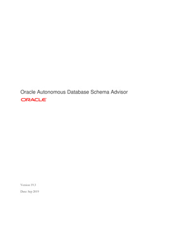 Oracle Autonomous Database Schema Advisor