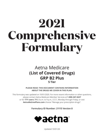 2021 Comprehensive Formulary - Aetna Feds