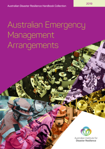Australian Emergency Management Arrangements - AIDR
