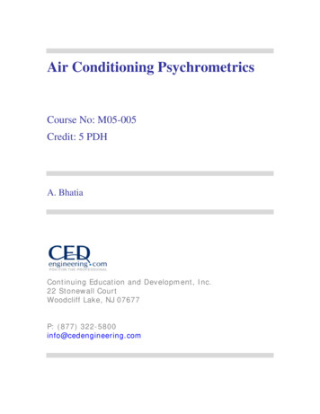 Air Conditioning Psychrometrics - CED Engineering