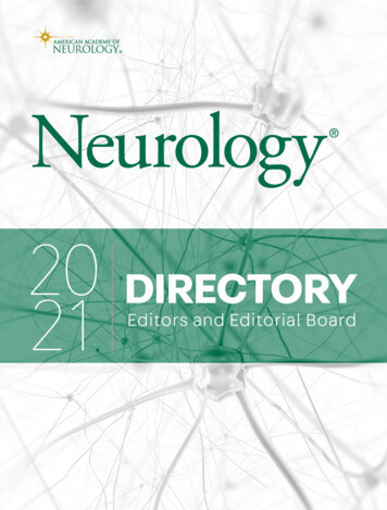 21 DIRECTORY - Neurology 
