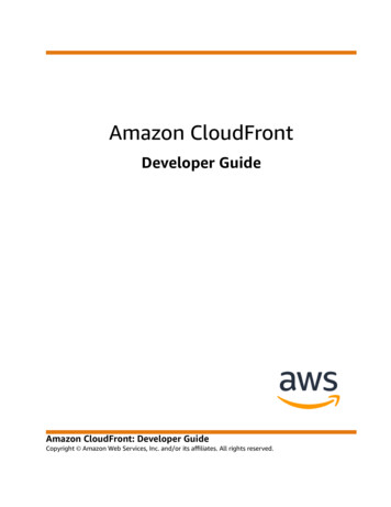 Amazon CloudFront - Developer Guide