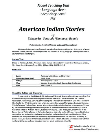 American Indian Stories - Montana Office Of Public Instruction
