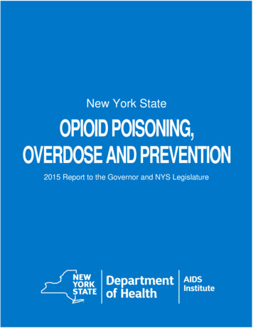 New York State OPIOID POISONING, OVERDOSE AND PREVENTION