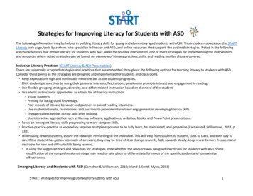 Strategies For Improving Literacy For Students With ASD