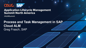 Process And Task Management In SAP Cloud ALM