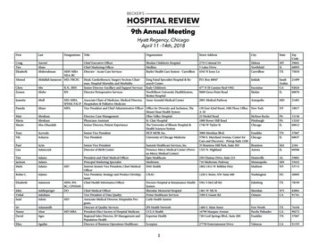 9th Annual Meeting - Becker's Hospital Review