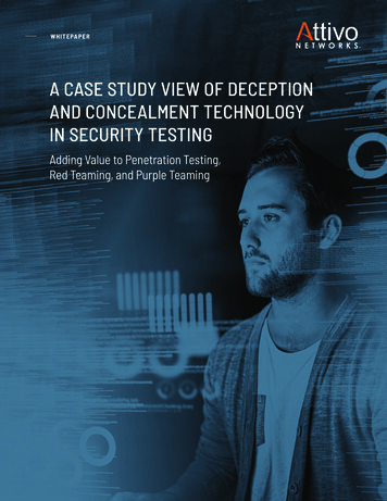 A Case Study View Of Deception And Concealment Technology In Security .