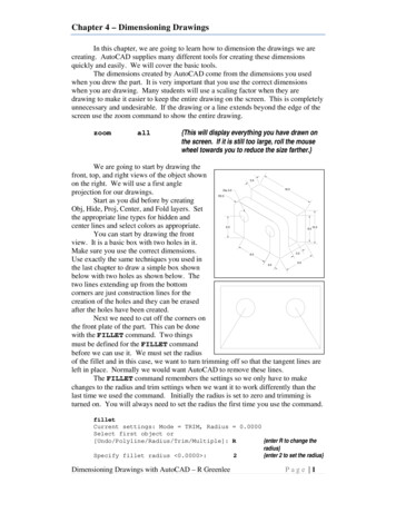 Chapter 4 – Dimensioning Drawings