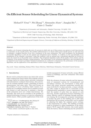 On Efficient Sensor Scheduling For Linear Dynamical Systems
