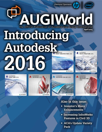 The Official Publication Of Autodesk User Group .