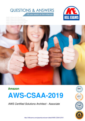 Amazon AWS-CSAA-2019 - Killexams 