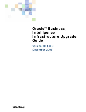 Oracle Business Intelligence Infrastructure Upgrade Guide