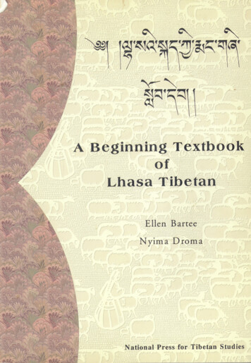 A Beginning Textbook Of Lhasa Tibetan - Learning Tibetan