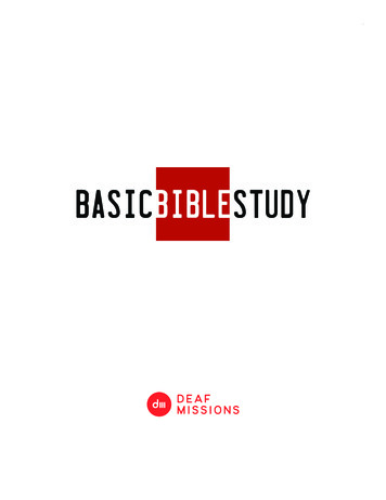Basic Bible Study - Deaf Missions