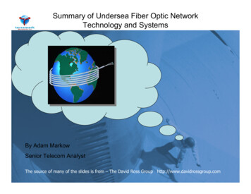 Summary Of Undersea Fiber Optic Network Technology And Systems