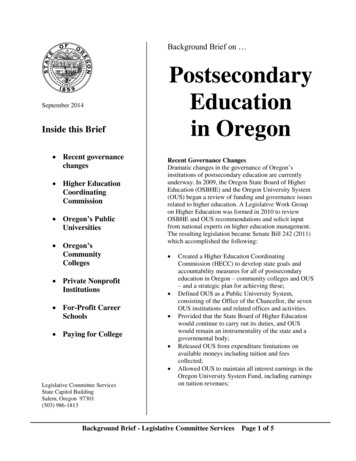 Inside This Brief In Oregon