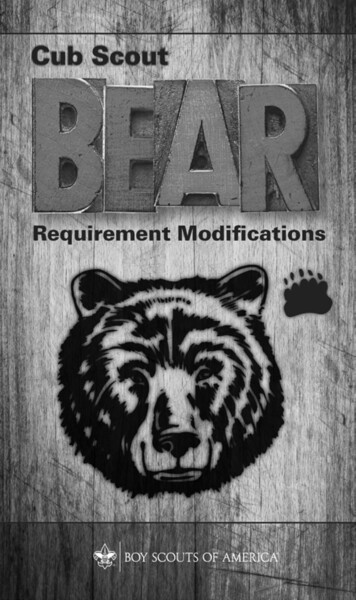 Bear Badge Requirements (Effective December 2016)