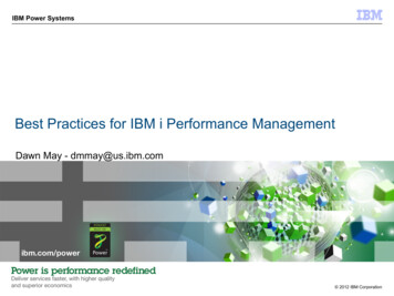 Best Practices For IBM I Performance Management