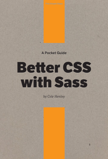 A Pocket Guide Better CSS With Sass