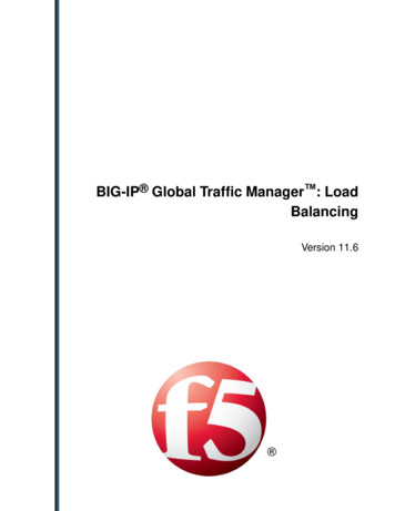 BIG-IP Global Traffic Manager : Load Balancing - F5
