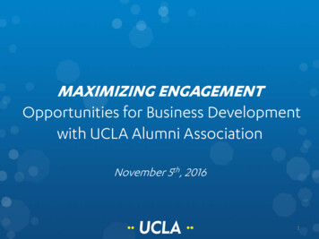 MAXIMIZING ENGAGEMENT - University Of California, Los 