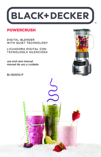 POWERCRUSH - Applica Use And Care Manuals