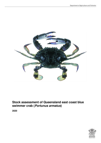 Stock Assessment Of Queensland East Coast Blue Swimmer .