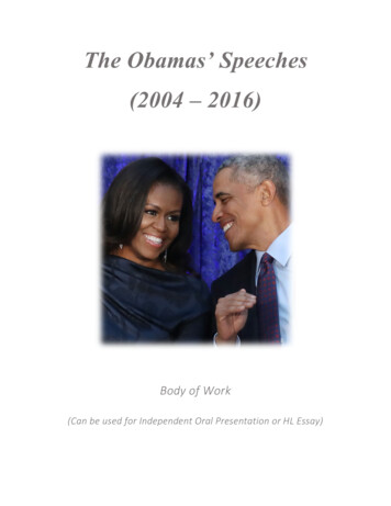 The Obamas’ Speeches (2004 – 2016)