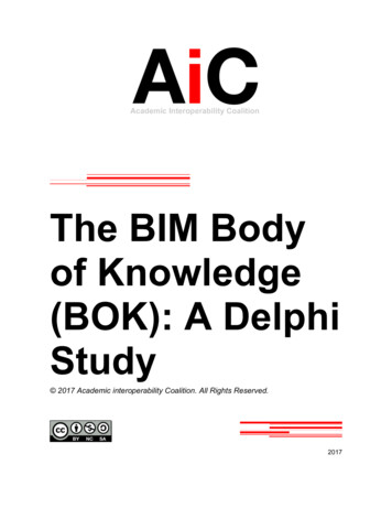 The BIM Body Of Knowledge (BOK): A Delphi Study