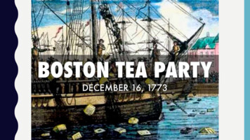 WHAT IS THE BOSTON TEA PARTY?