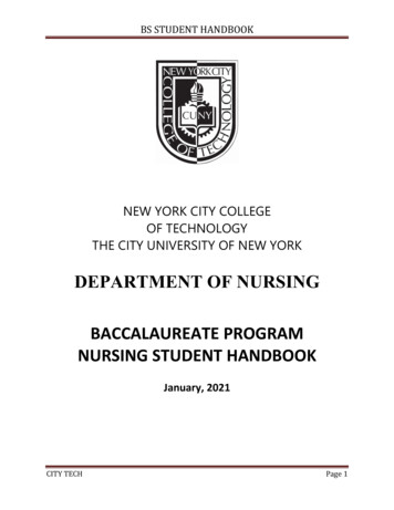 Nursing Student Handbook - New York City College Of Technology