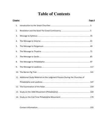 Table Of Contents - Secrets Unsealed