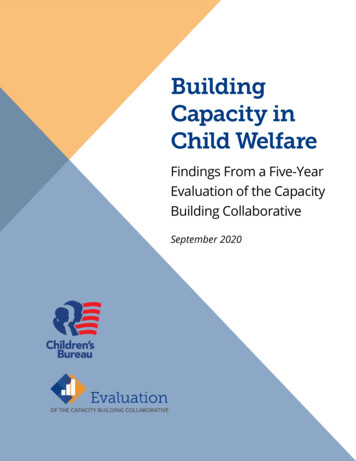 Building Capacity In Child Welfare - Welcome To ACF