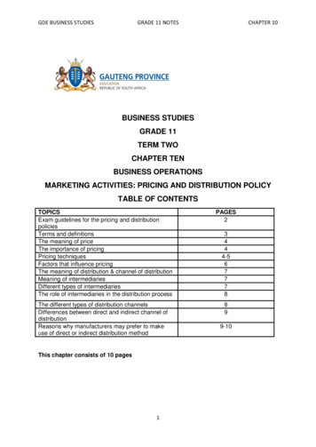 Business Studies Grade 11 Term Two Chapter Ten Business Operations .