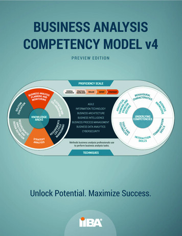 Business Analysis Competency Model - IIBA 