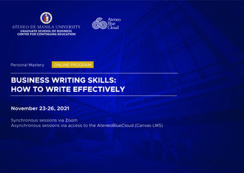 BUSINESS WRITING SKILLS: HOW TO WRITE EFFECTIVELY