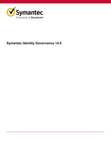 Symantec Identity Governance 14 - Broadcom Inc.