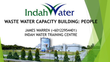 WASTE WATER CAPACITY BUILDING: PEOPLE - Indah Water