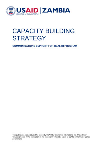 CAPACITY BUILDING STRATEGY - The Compass For SBC