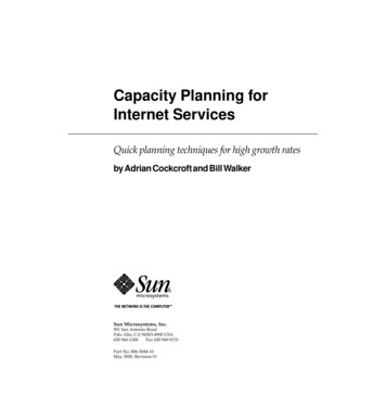 Capacity Planning For Internet Services - DESY - IT